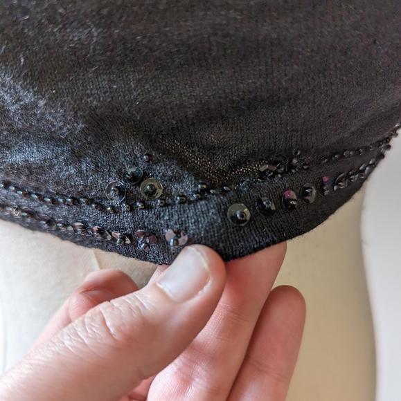 Y2K Black Sequin Bolero Top - Picture 6 of 8